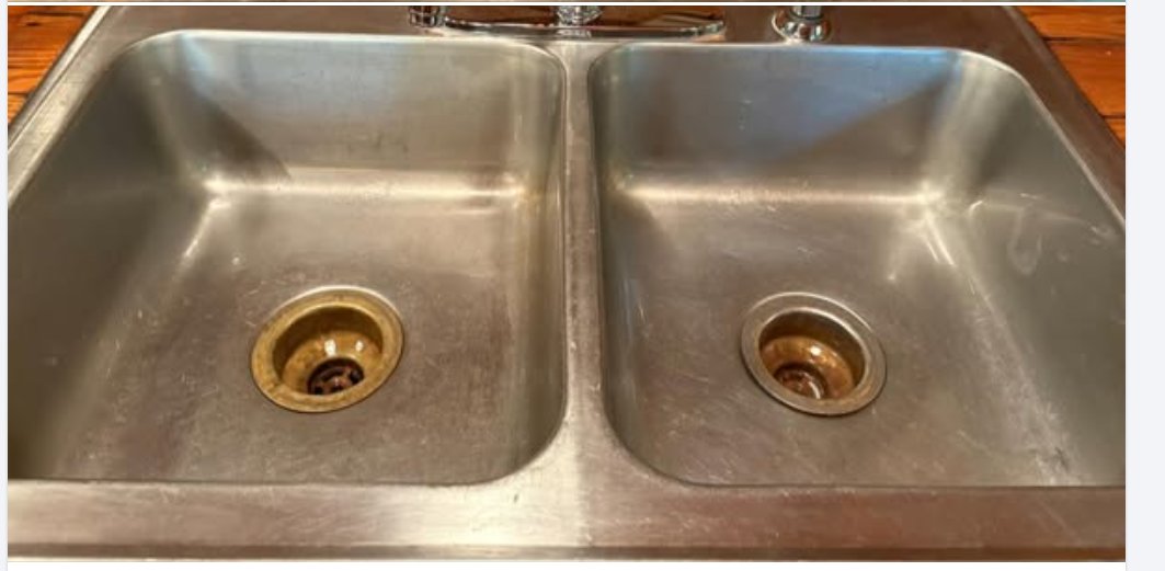 Kitchen sink after cleaning