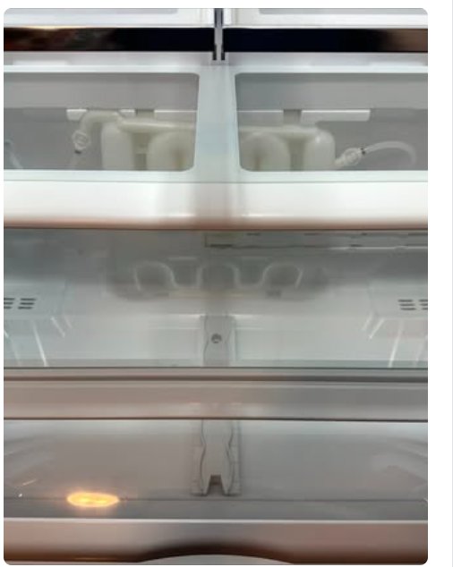 Refrigerator interior after cleaning