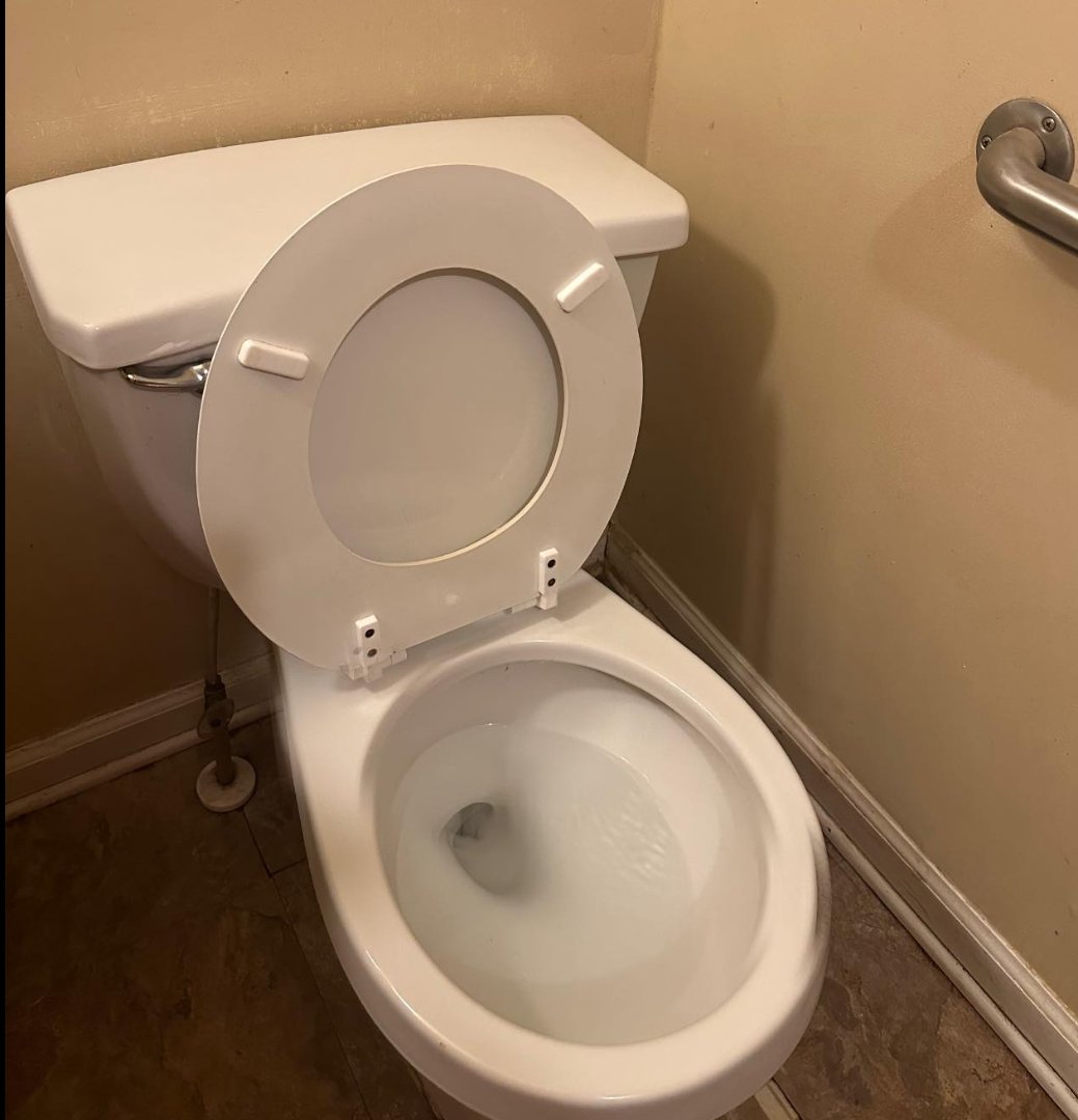 Toilet after cleaning